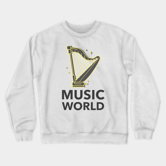 Music World Crewneck Sweatshirt by Jitesh Kundra